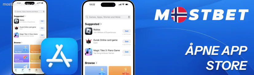 Åpne App Store Mostbet
