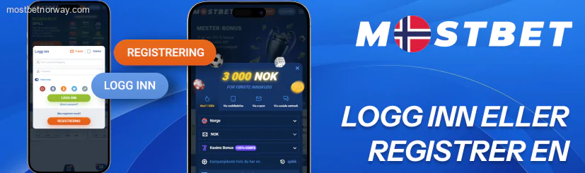 Logg inn eller registrer Mostbet