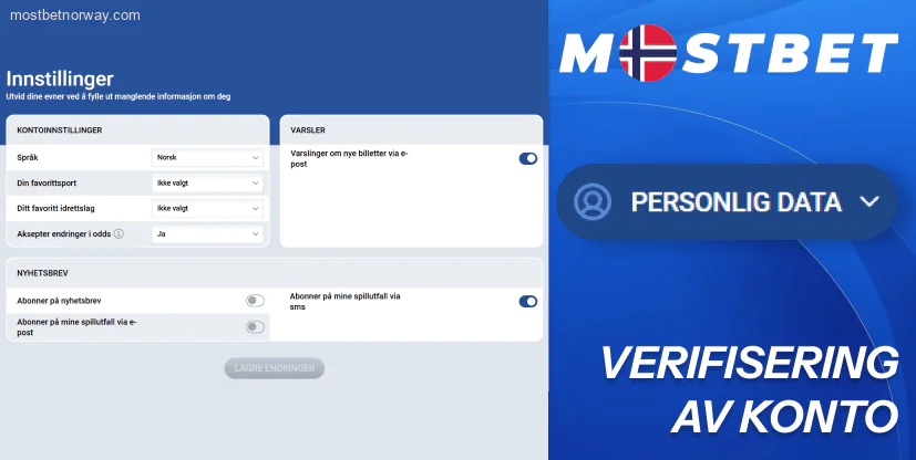 Verifisering av Konto Mostbet